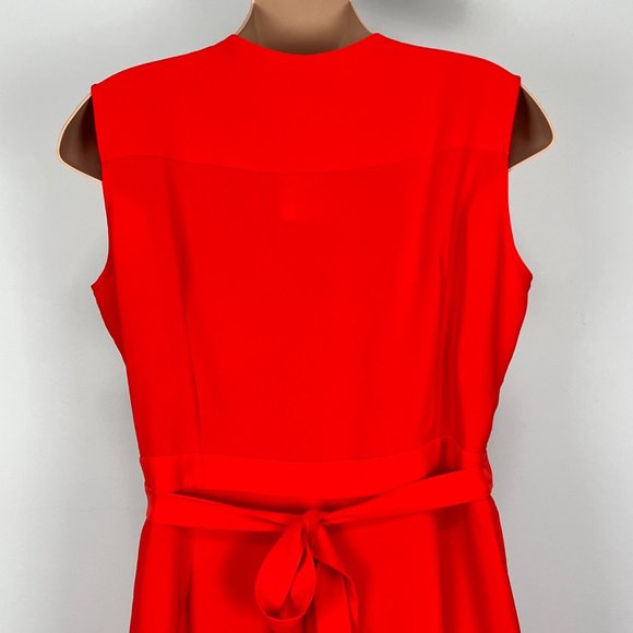 Gibson Latimer V Neck Sleeveless Wrap Jumpsuit Crimson Red plus size 18 - Picture 7 of 16